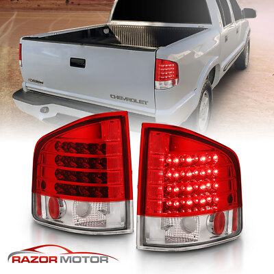 #ad For Chevrolet 1994 2004 S10 GMC Sonoma Isuzu Hombre LED Red Clear Tail Lights $90.47