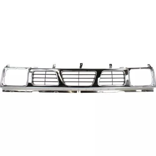 New Front Bumper Kit Grille Fog Trims Signal Lights Fits 1996-1997 Nissan Pickup Foto 2 de 4