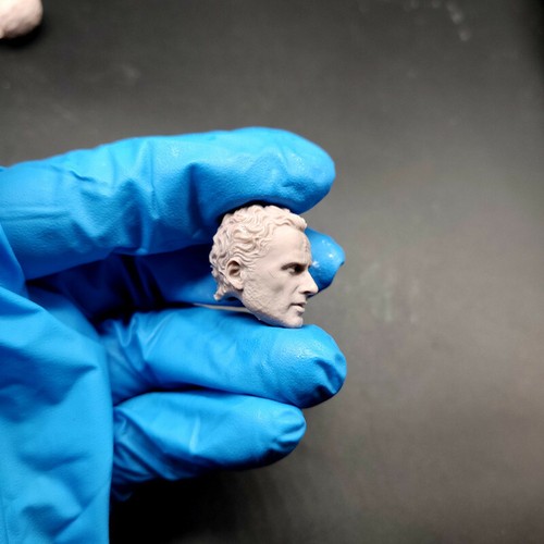1/12 Scale The Walking Dead Rick Grimes Head Sculpt Unpainted Fit 6" ML Figure - Picture 2 of 2