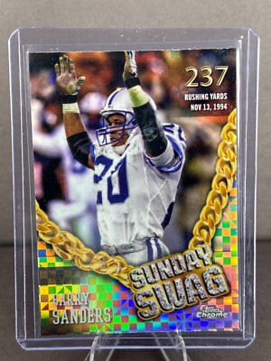 2024 Topps Chrome - BARRY SANDERS - Sunday Swag X-Fractor #SS-15 Lions HOF