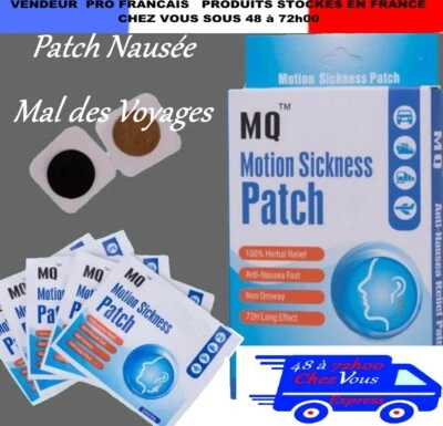 Patch anti nausée transports vomissements Mal de Voiture mer bateau Avion