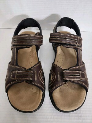 Chaps Mens Leather Sandals Fairfax Briar Brown US Mens 10M  96-23199 Chaps Mens Leather Sandals Fairfax Briar Brown US Mens 10M  main image 2