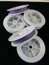  1 Purple w/ White Spec Genuine Irish Linen Single Pool Billiard Cue Wrap Spool