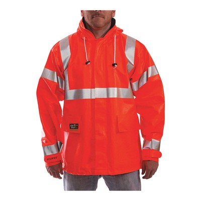 TINGLEY J44129 Arc Flash Rain Jacket,Cat 2,Orange,L 36RR03