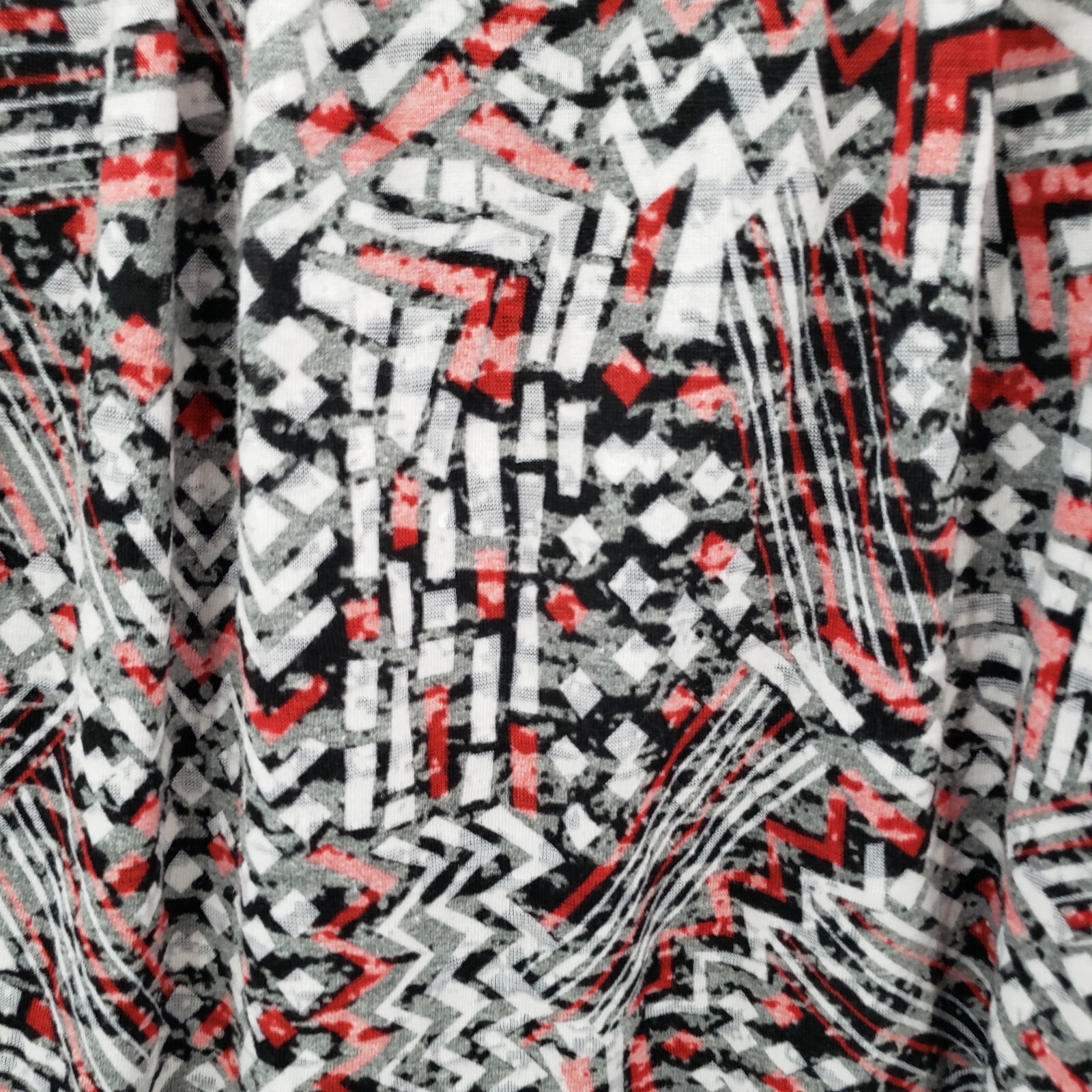 Ruby Rd. Large Geometric Print Knit Top Womens Be… - image 2