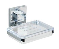 Wenko Vacuum-Loc Seifen Ablage Quadro Edelstahl Befestigen Ohne Bohren Bad Wc