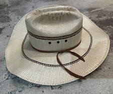 Ariat 2 Cord Straw Cowboy WesternHat Golden Brown Size S