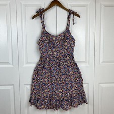Old Navy M Cami Dress Floral Bow Cottagecore Knee Length Pockets Feminine Dainty