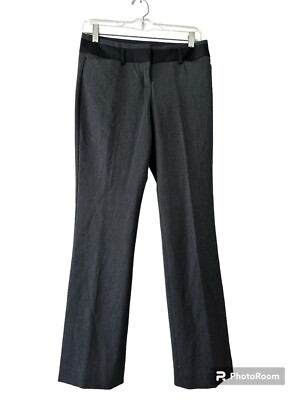 Express Editor Pants Women s 0R Gray Black Stretch Low Rise Career Office