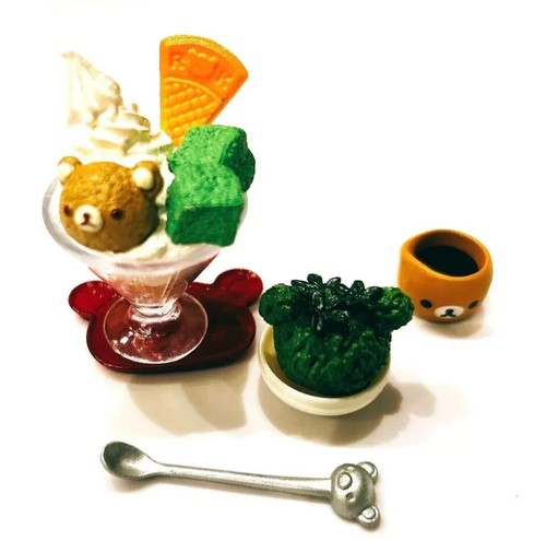 Re-Ment Rilakkuma Bear Dollhouse Relaxed Japanese Cafe Sweets Food Set of 8 - Picture 5 of 11