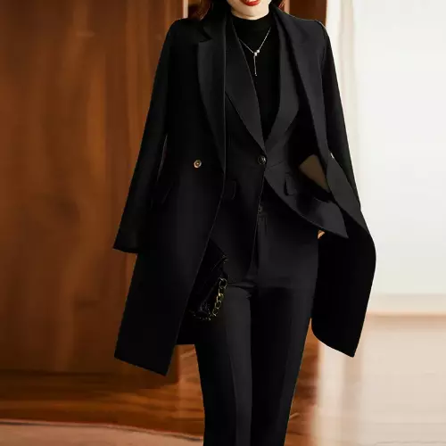 Women Formal Business Suits Professional High Quality Trousers Set Pantsuits - Picture 19 of 32