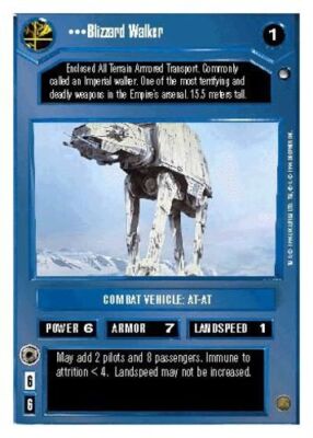 1x  Blizzard Walker - Unlimited - Uncommon Ungraded Hoth - Unlimited - WB