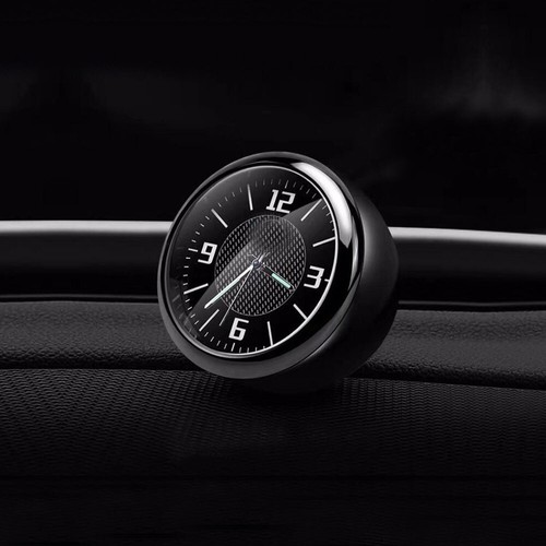 Black Car Clock Refit Luminous Electronic Quartz Ornaments Interior Accessories - Picture 5 of 13