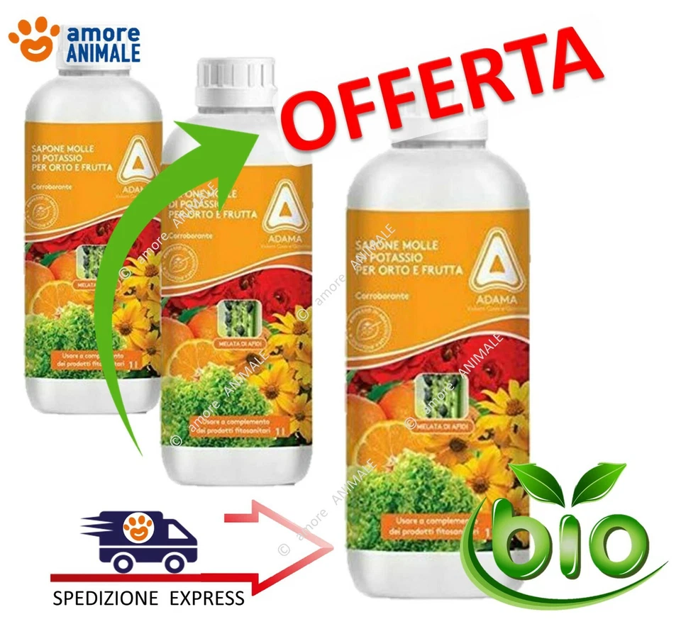 Adama Sapone Molle di Potassio BIO LT 1 - Corroborante in agricoltura biologica