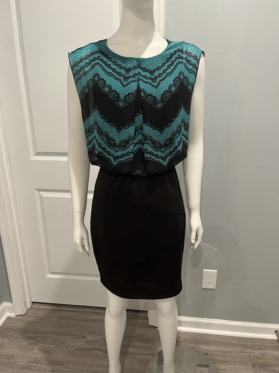 slim fit dress slacks Elise Green Phoenix Print Dress main image 1