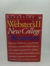 Riverside Webster's II New College Dictionary Hardcover Book HC/DJ- Vintage 1995