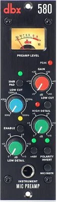 dbx 580 500 Series Microphone Preamp Premium Low Noise API 500 Module NEUF - Photo 1/2