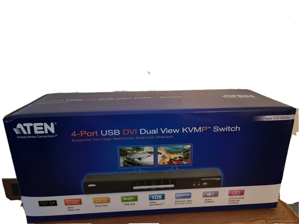 ATEN 4-Port USB DVI Dual View Kvmp Switch - Image 3 of 4