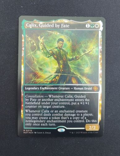 Calix, Guided by Fate - FOIL SHOWCASE -  March of the Machine - Aftermath MTG NM - Picture 1 of 3