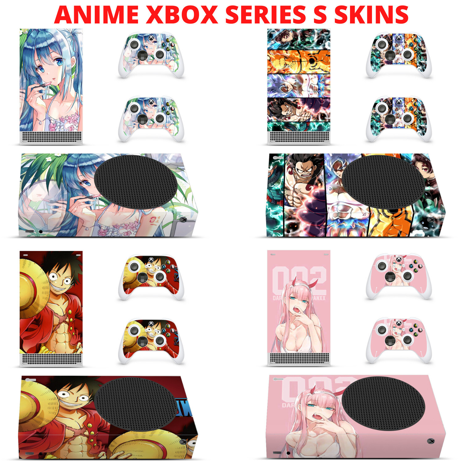 Xbox Series S Anime Skin Sticker Decal Vinyl Wrap for Xbox S Console Controller