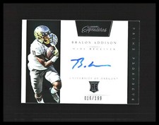 2016 Bralon Addison Rookie Card Auto -Panini Prime Signatures  #219 /199 Ottawa 