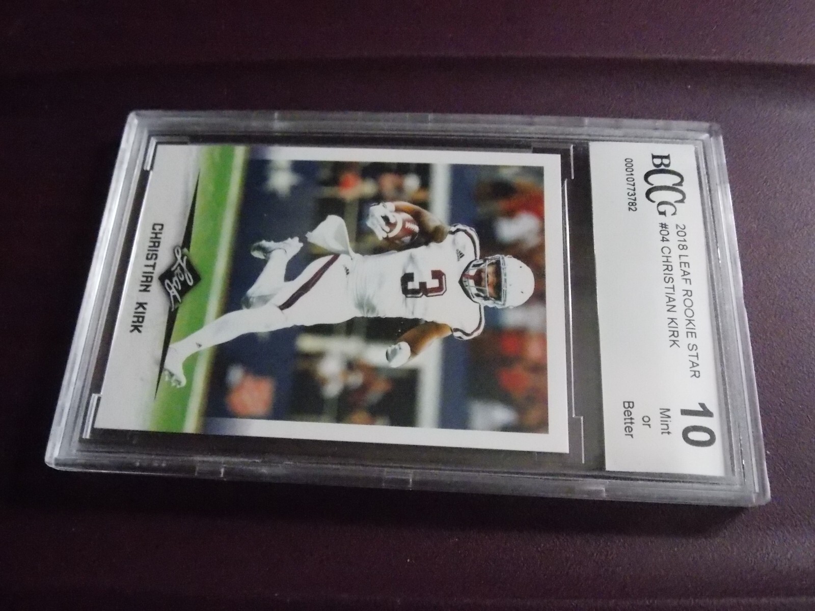 2018 Leaf Rookie Star Christian Kirk Rookie RC #04 BCCG 10 (82)