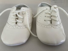 Scarpe per bambole della ditta Bruno Barthel GmbH bianche mai usate, mai usate.