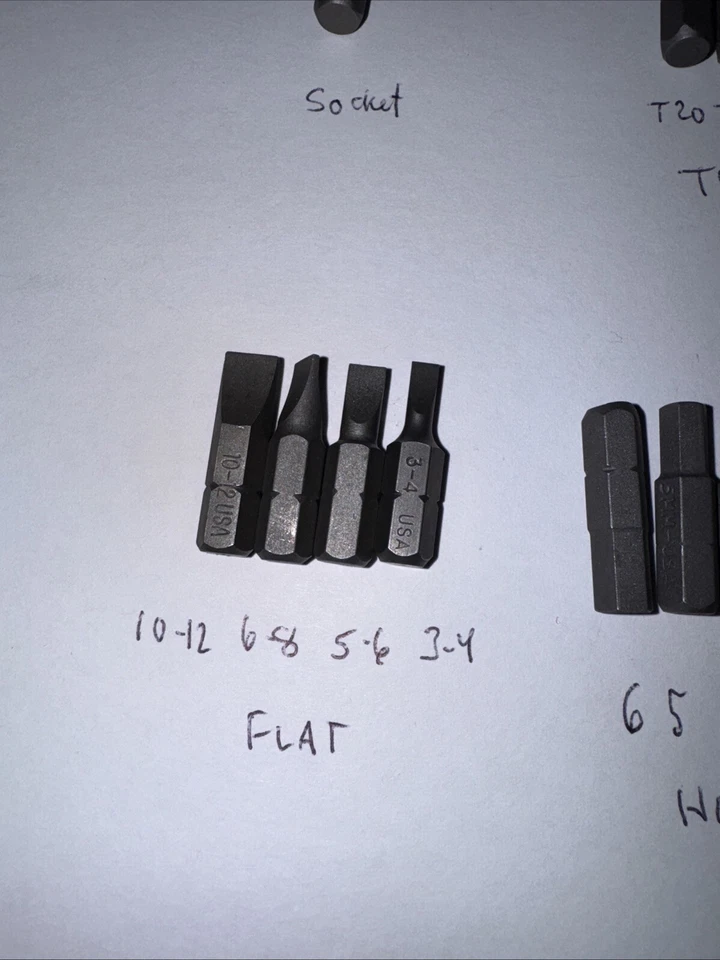 Huge OEM Sears Craftsman USA Nos 19pc Bit Set Mechanics Tool Sets Phillips Flat - Image 2 of 4