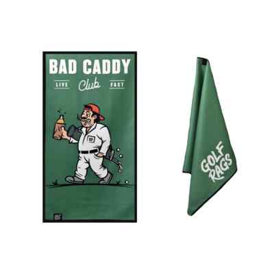 Golf Rags Premium 20'' x 40'' Bad Caddy Waffle Texture Golf Towel