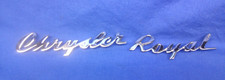Vintage 1937 1938 Chrysler Royal Hood Upper Radiator Script Emblems Export Model Vintage 1937 1938 Chrysler Royal Hood Upper Radiator Script Emblems Export Model