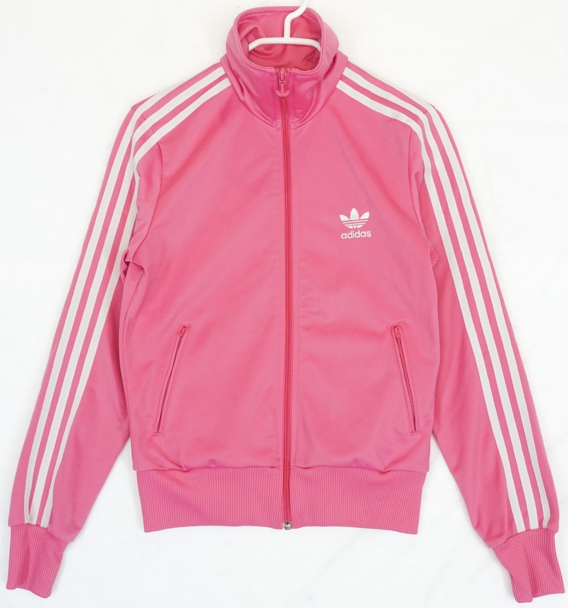 Adidas Originals 2008 Pink Full Zip 3 Stripe Track Jacket Size EU