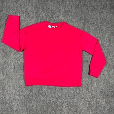 Maurices Sweatshirt Women s Medium Vibrant Pink Scuba Lightweight Soft Leisure