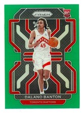 2021-22 Panini Prizm Dalano Banton RC Green Prizm #328 Rookie Card NBA Parallel. rookie card picture