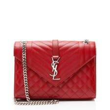 Saint Laurent Mixed Matelasse Grain de Poudre Monogram Medium Shoulder Bag