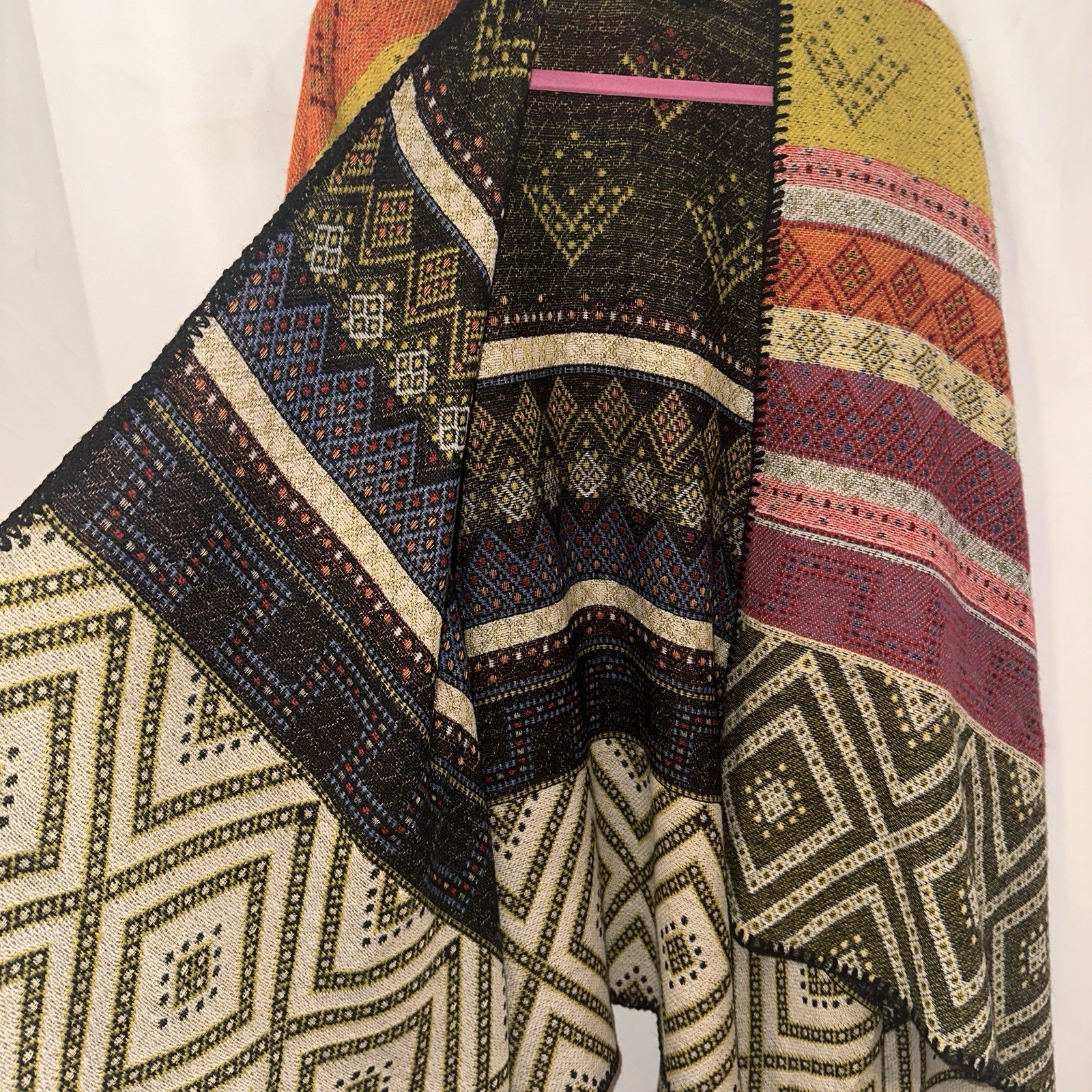 Aztec Multicolor Geometric Pattern Reversible Wom… - image 3