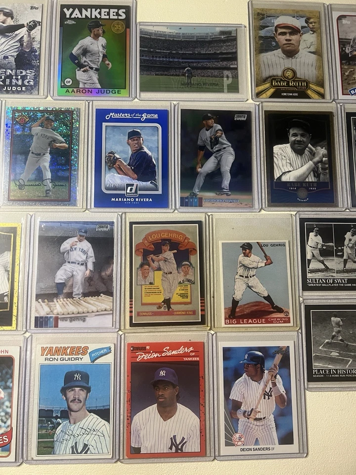 25-Card New York Yankees Lot Aaron Judge Lou Gehrig Babe Ruth Inserts Vintage ++ - Image 3 of 4