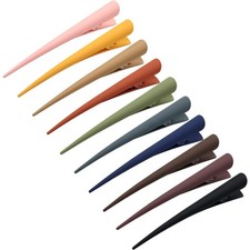 10 Pcs 4.7 Inch Long Plastic Alligator Hair Clips for Styling Colorful Non Sl