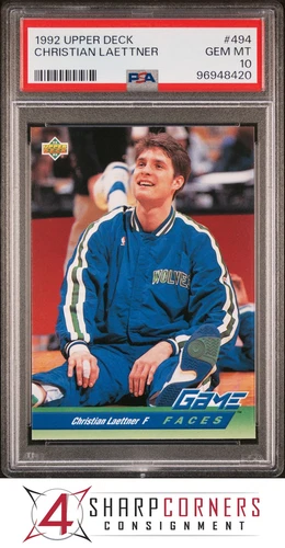 1992 UPPER DECK #494 CHRISTIAN LAETTNER RC PSA 10