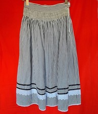 SKIRT VINTAGE TRACHTEN OKTOBERFEST DIRNDL TYROL STRIPED COTTON WOMENS US 6 EU 34
