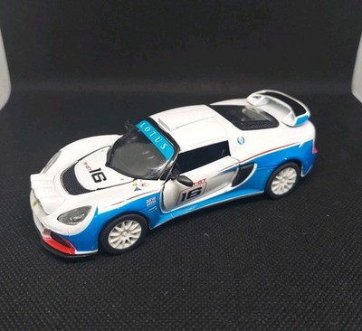 5'' KINSMART 2012 LOTUS EXIGE R-GT DIECAST MODEL TOY CAR 1:32 WHITE BLUE