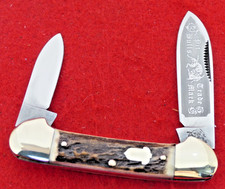 Bulldog Brand Germany 1993 stag canoe hammerforged high carbon mint knife