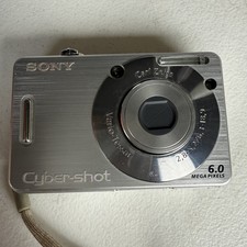 Sony Cyber-shot DSC-W50 6.0MP Digital Camera AS IS for Parts or Repair