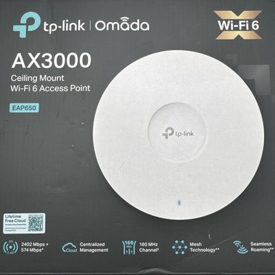 TP-Link Omada | EAP650 AX3000 | Ultra-Slim Wireless Access Point | WiFi 6