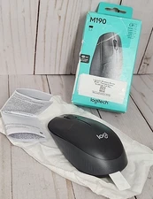 Logitech Wireless Mouse M190 - Full Size Ambidextrous Curve Design open box