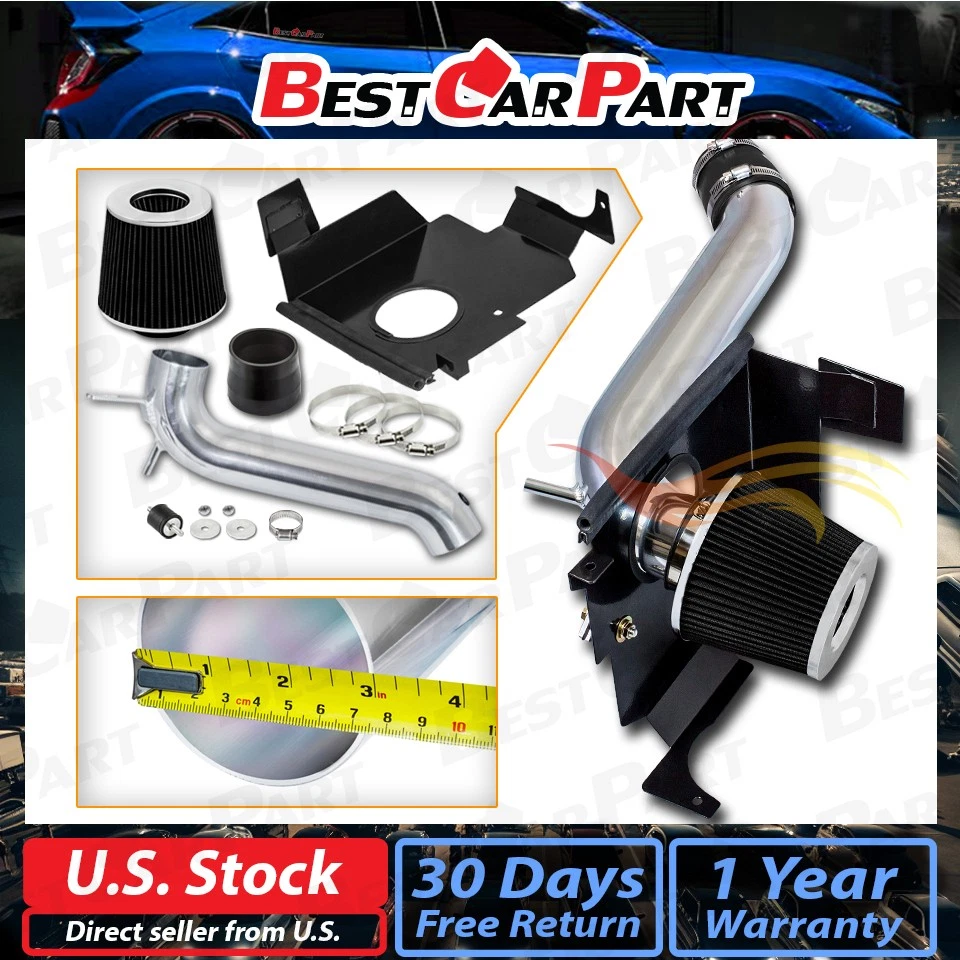 Cargador BCP NEGRO 05-10 Magnum 300 3,5 L V6 protector térmico admisión de aire frío + filtro Foto 2 de 4