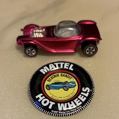 Hot Wheels Redlines 1968 Beatnik Bandit Rose White Int LIMITED EDITION 