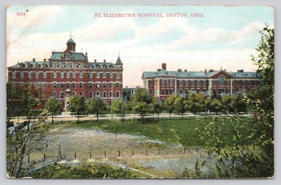 St. Elizabeth's Hospital Dayton Ohio Postcard 1910 Bosselman Piqua