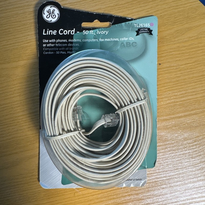 Ge General TL26165  50 Feet Phone ,modems,computers,fax Machines Line Cord