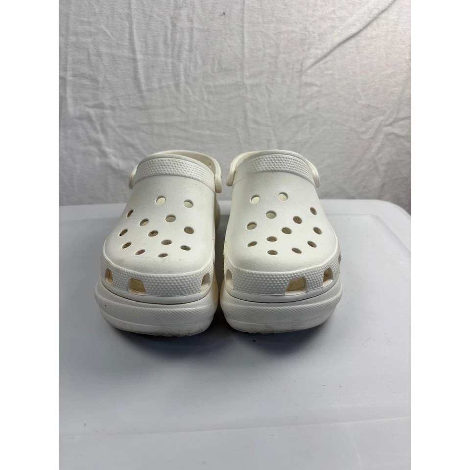 Crocs Clásico Bae Plataforma Zueco Blanco Mujer Talla 8 Plataforma Zapatos Sandalias Gruesas Foto 3 de 4