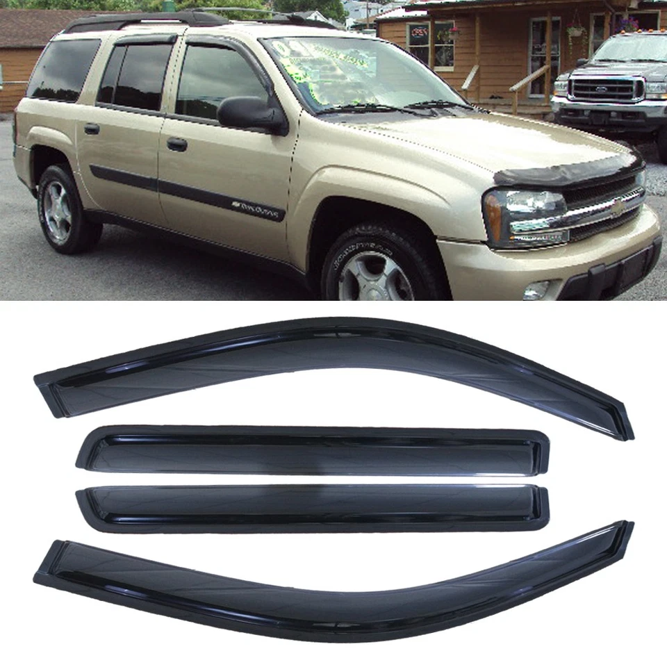 Visera de ventana 4 piezas para Chevy Trailblazer EXT 2002-2006 y GMC Envoy XL Foto 2 de 4